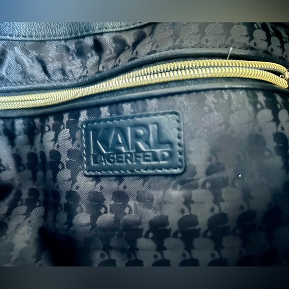EUC Karl Lagerfeld Large all Leather Shoulder Bag like New - Picture 8 of 9